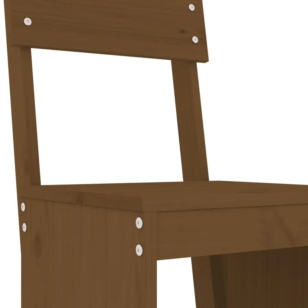 Cadeiras de bar 2 pcs 40x48,5x115,5cm pinho maciço castanho-mel