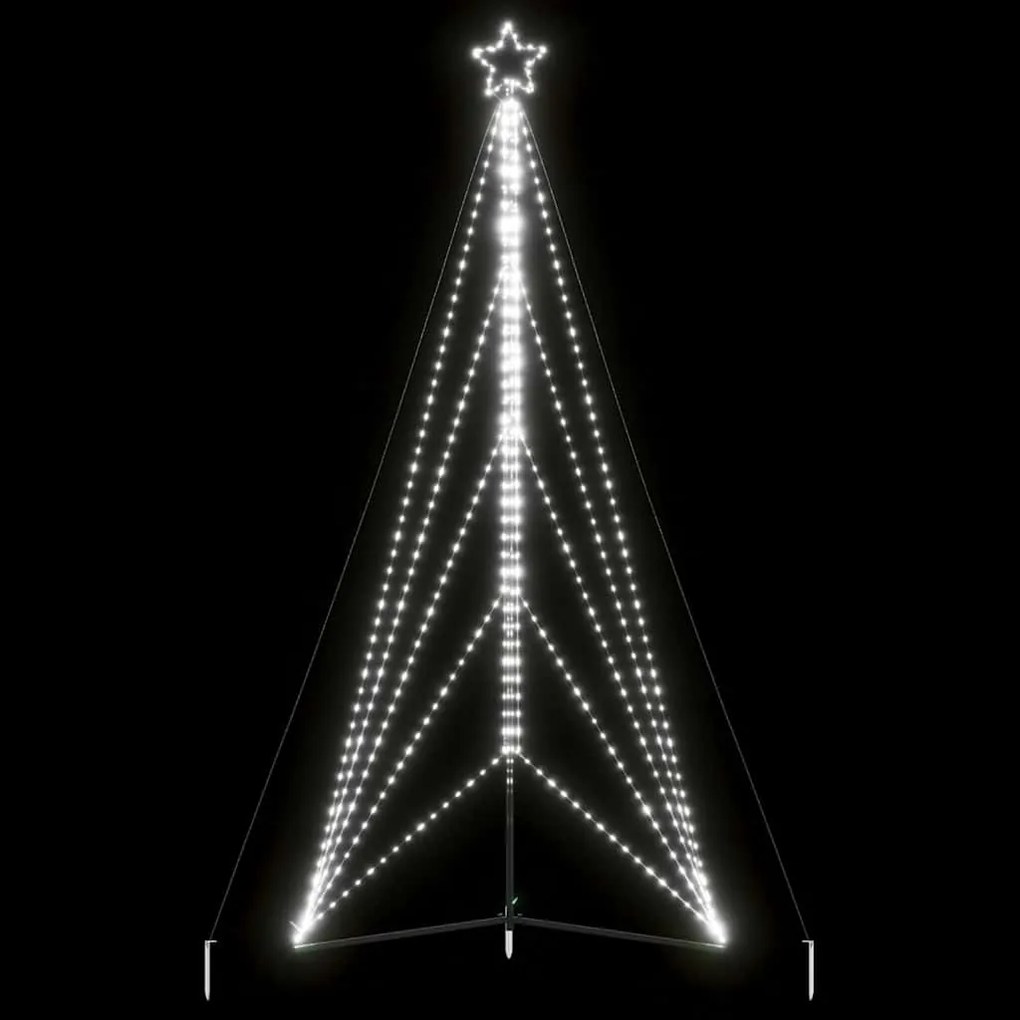 vidaXL LED Árvore de Natal 615 LEDs Branco Frio 404,5 cm