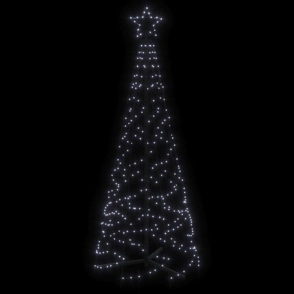 Árvore de Natal em cone 200 luzes LED 70x180 cm branco frio