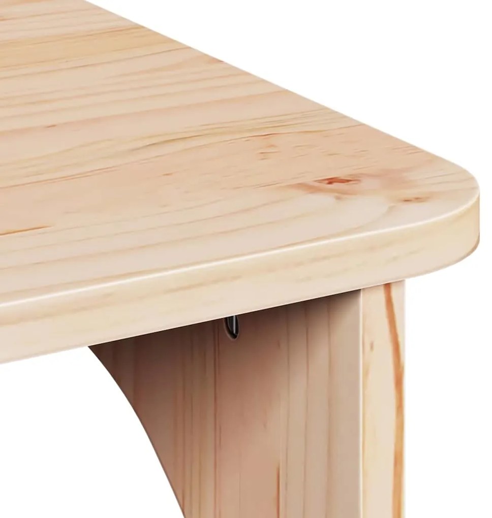 Mesa de centro Natural 80 x 50 x 31 cm Madeira de pinho maciça