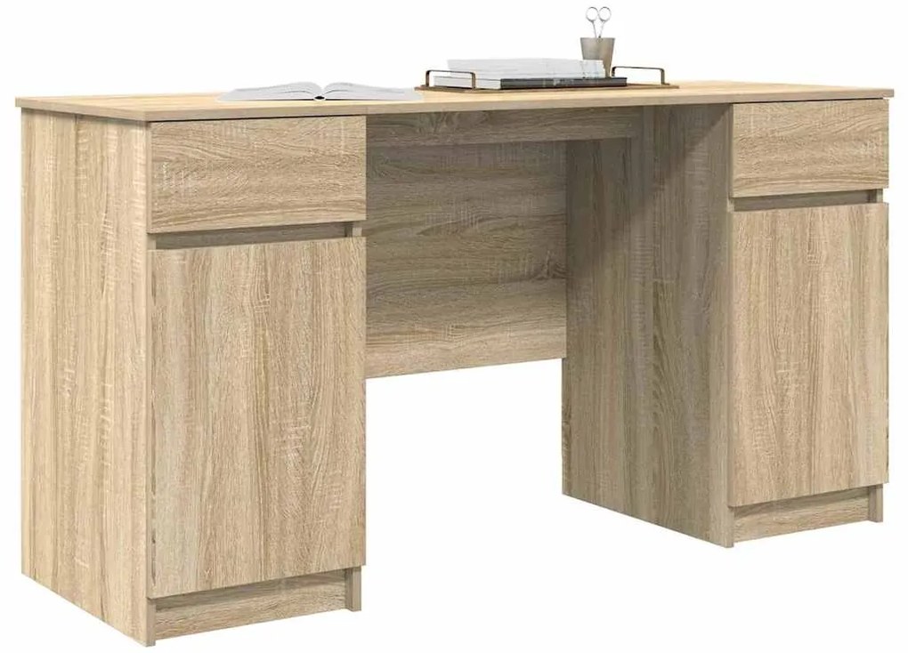 Mesa vidaXL Carvalho Sonoma 140x49x76 cm Madeira de engenharia