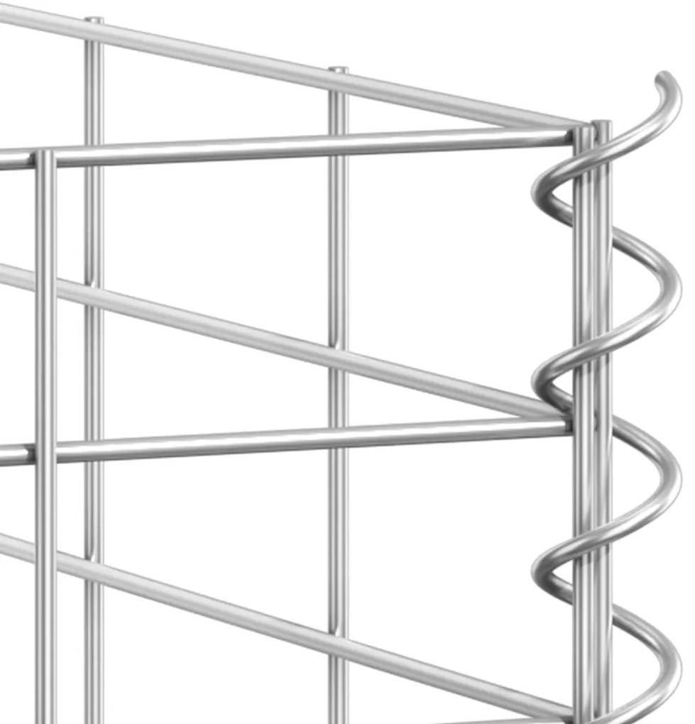 Canteiro/gabião elevado 4 pcs 30x30x50/100/150/200 cm ferro