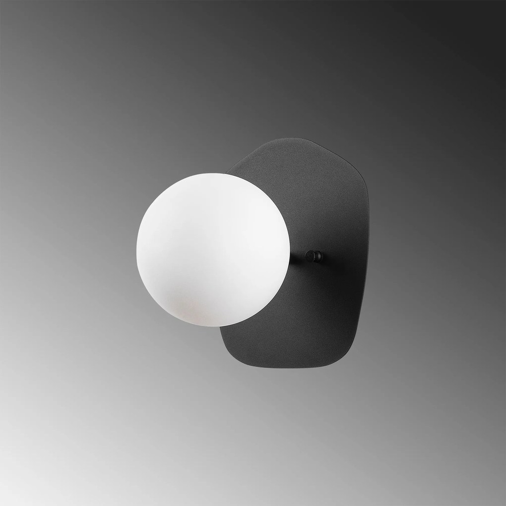 Candeeiro de Parede Well – Preto e Creme – 20 x 25 x 25 cm