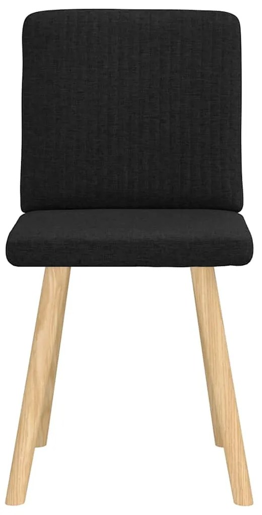Cadeiras de jantar 2 pcs tecido preto