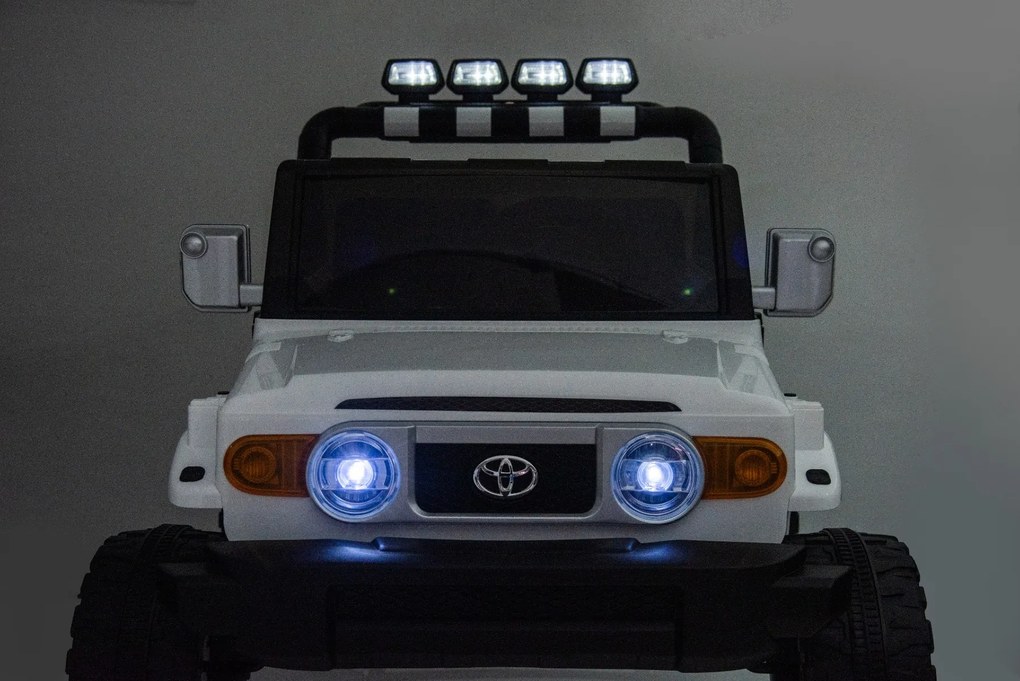 Carro elétrico para crianças Toyota FJ Cruiser XXL 24V 4x4, licença oficial (dois lugares), bateria de lítio portátil, chassis alto, suspensão traseir