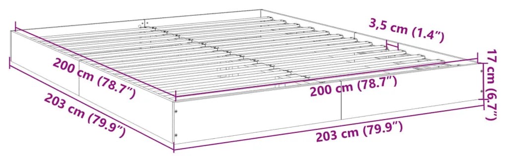 Estrutura de cama 200x200 cm derivados de madeira branco