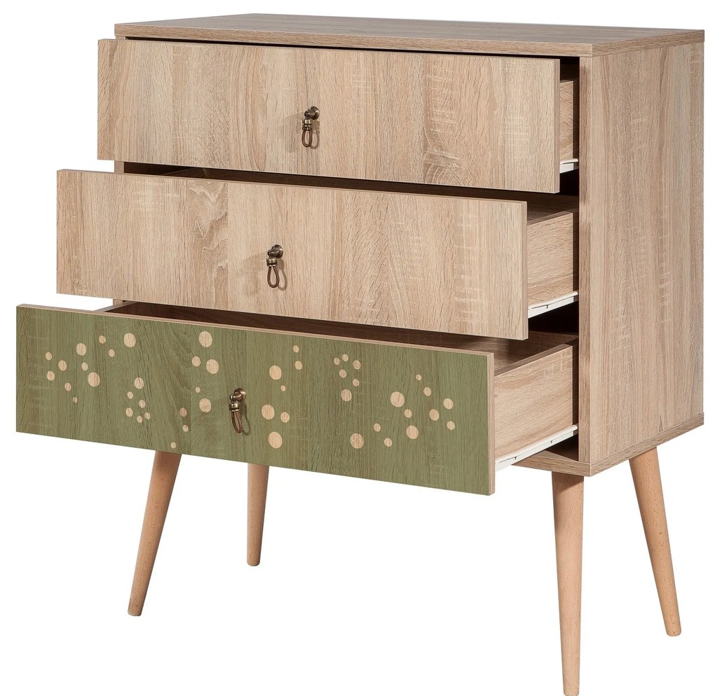 Cômoda City Trio – Multicolor – 80x89x40 cm