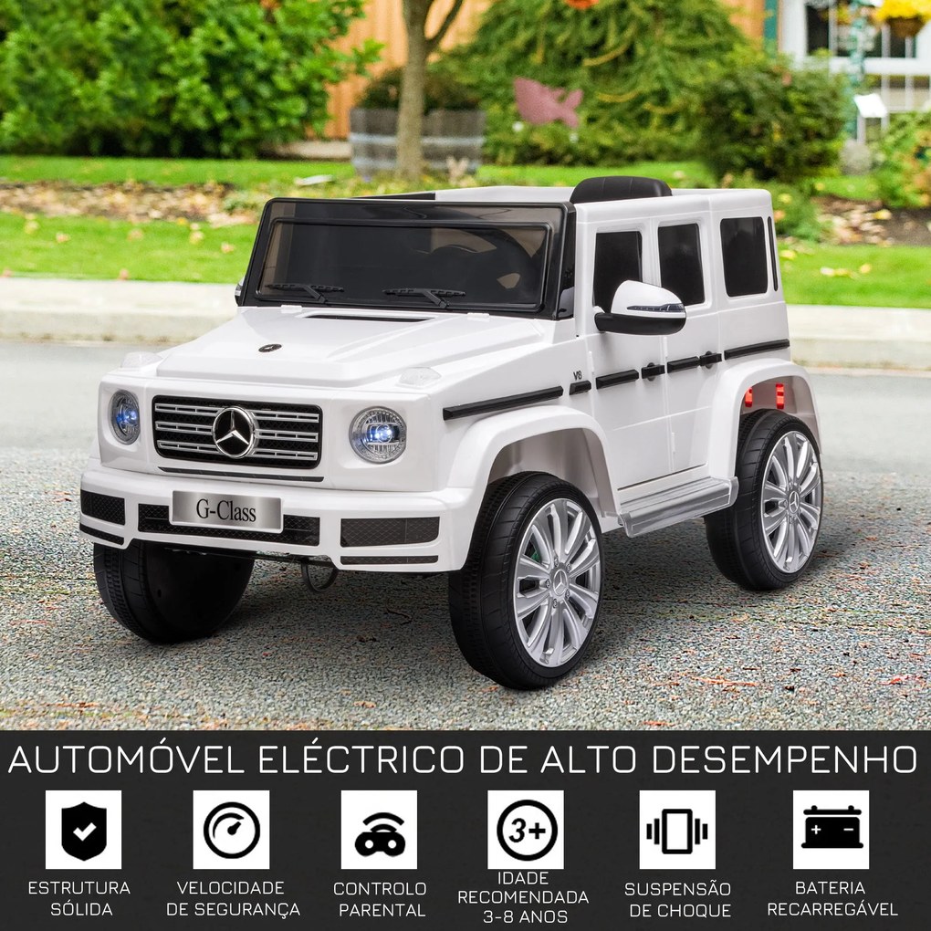 HOMCOM Carro Elétrico para Crianças acima de 3 Anos BENZ G500 Todo-o-T