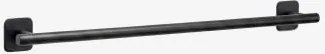 Toalheiro Adesivo De Parede Com Barra 60 Cm Para Casa De Banho Em Aço Inoxidável Ondreli Preto Mate - Sklum