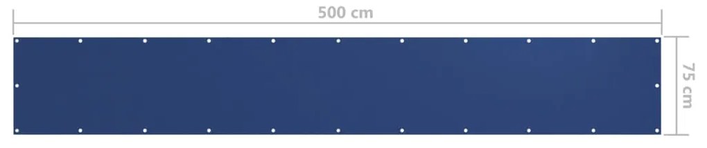 Tela de varanda 75x500 cm tecido Oxford azul