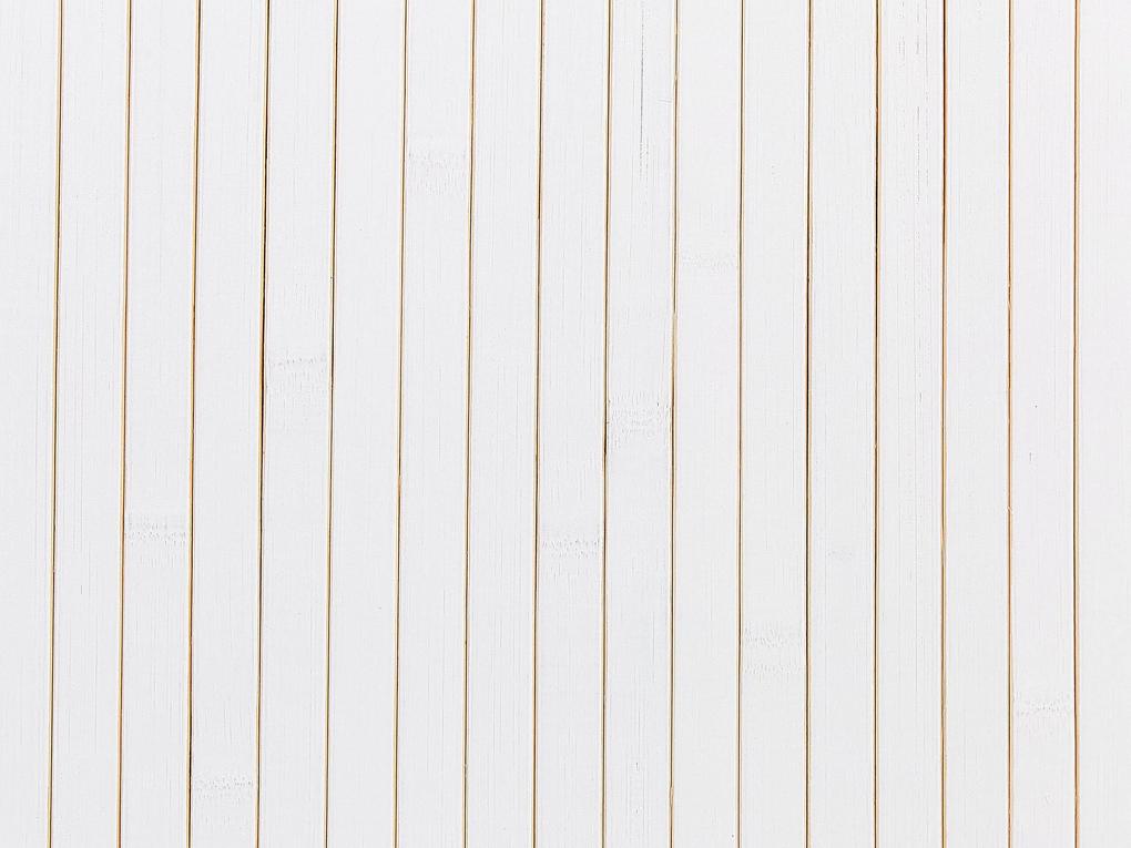 Cesto em madeira de bambu branca 60 cm KOMARI Beliani