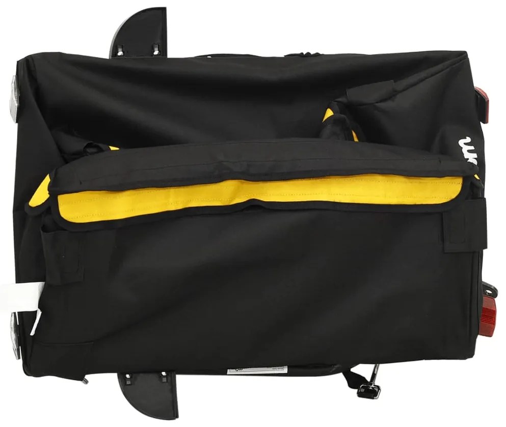 Reboque para bicicleta 30 kg ferro preto e amarelo