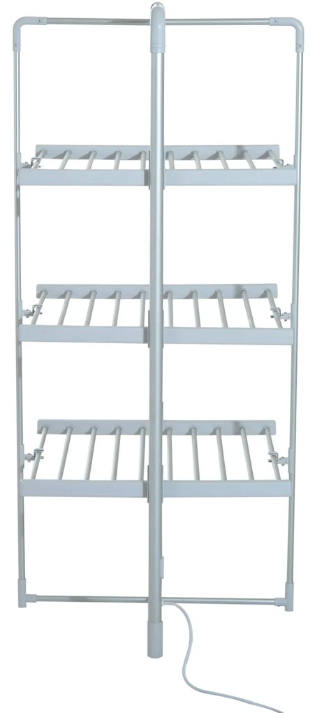 HOMCOM Varal Elétrico Dobrável 3 níveis Secador de roupa com 30 barras de alumínio quente 73x67x144cm