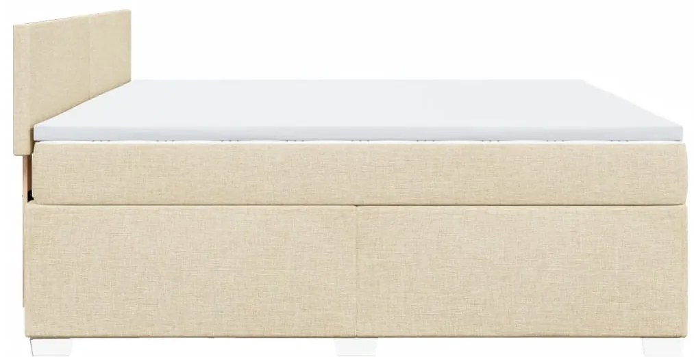 Cama com molas/colchão 180x200 cm tecido cor creme