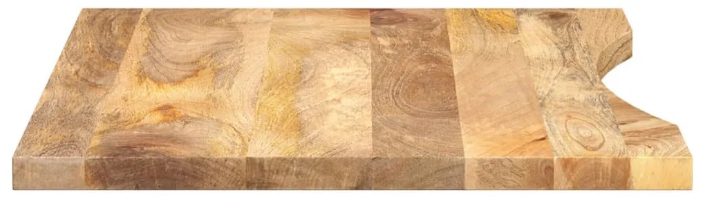 Tampo de mesa com curva 80x60x2,5 cm mangueira áspera maciça