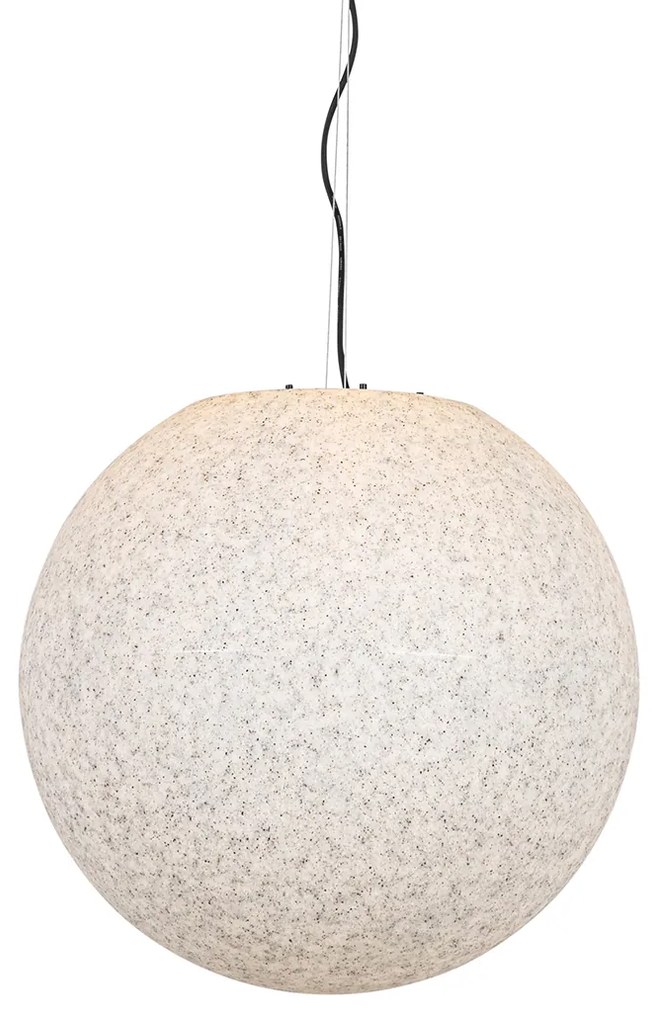 Candeeiro de suspensão exterior moderno cinzento 56 cm IP65 - Nura Moderno