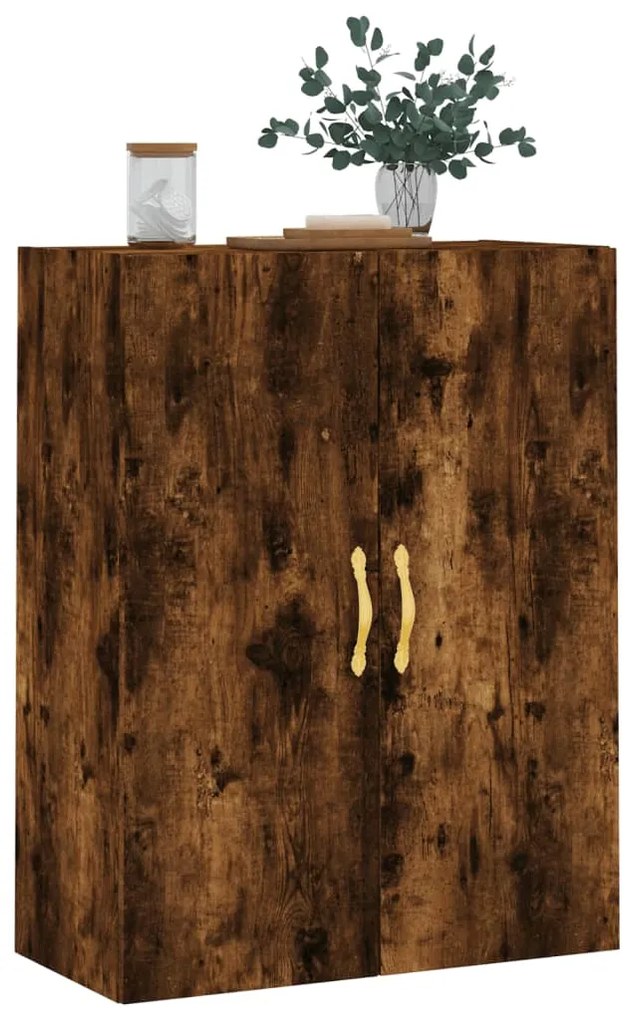 Armário de parede 69,5x34x90 cm carvalho fumado