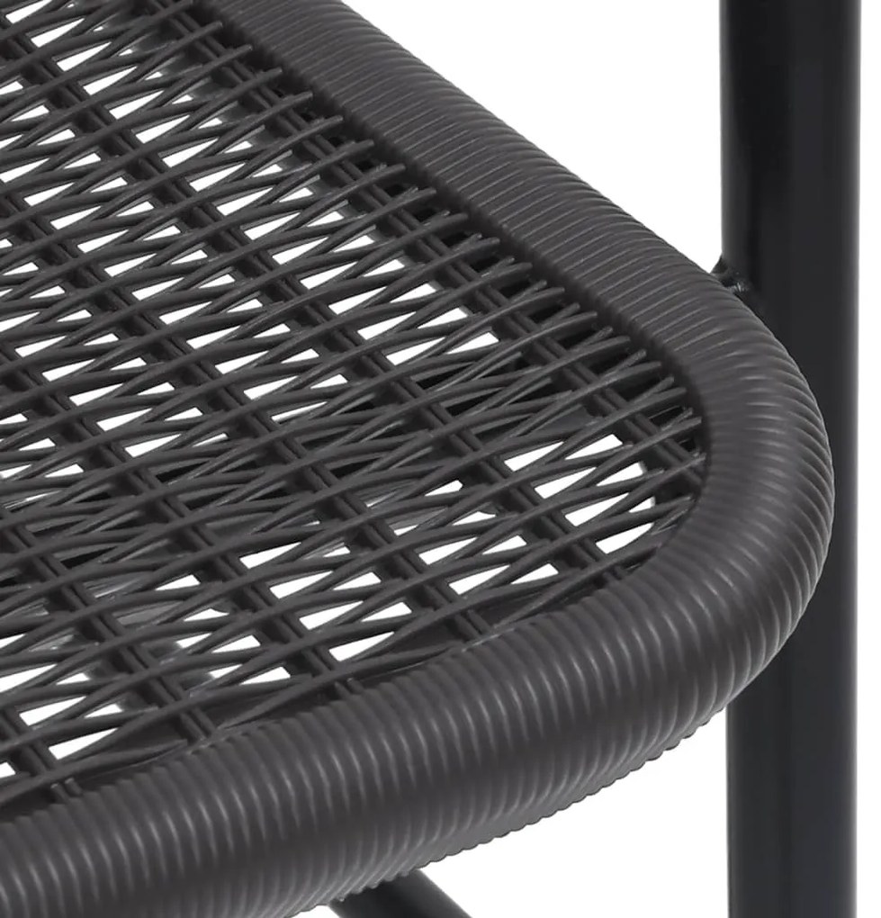 Cadeiras de jardim 4 pcs vime plástico e aço 110 kg