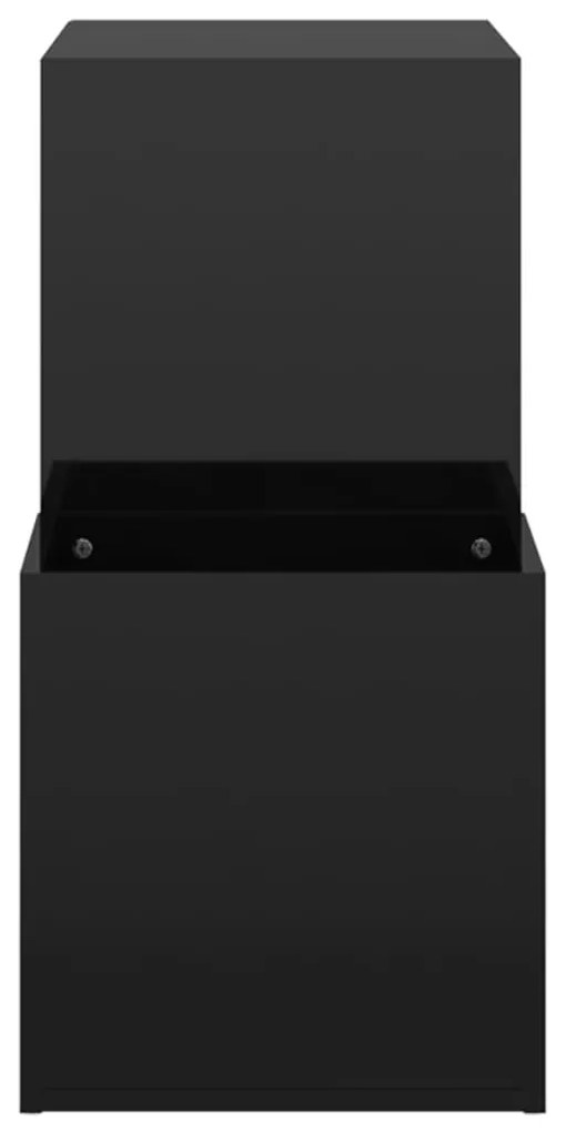 Sapateira corredor derivados de madeira preto brilhante