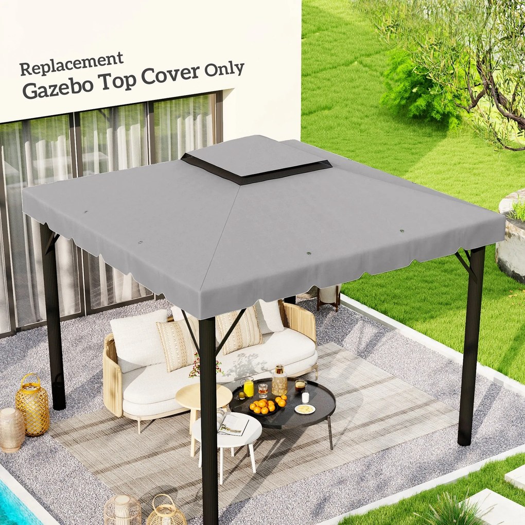 Toldo de Substituição para Pérgola 300x300 cm Teto de Substituição par
