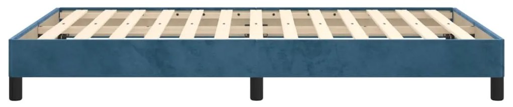 Estrutura de cama com colchão azul escuro 120x190 cm Veludo