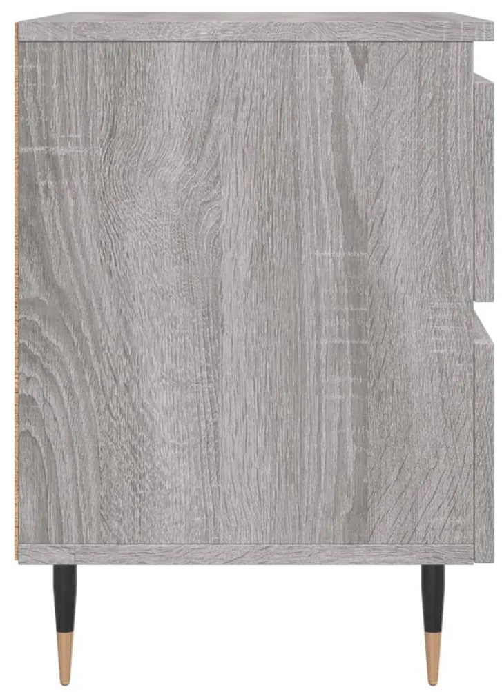 Mesa de cabeceira 40x35x50 cm derivados de madeira cinza sonoma