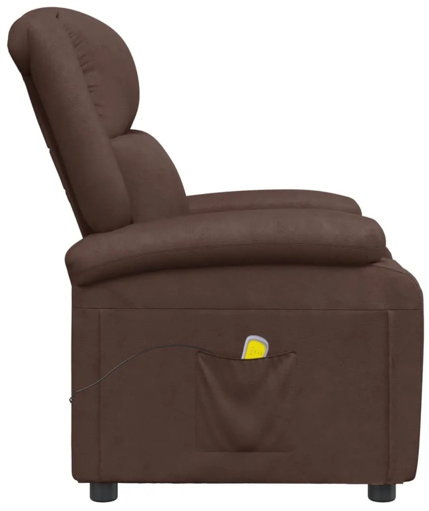 Cadeira de massagens couro artificial castanho