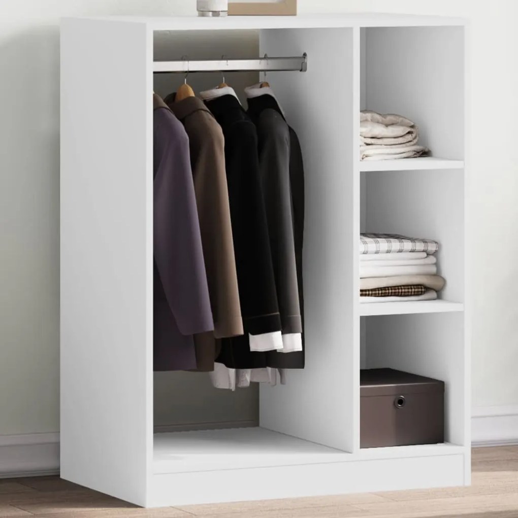 vidaXL Roupeiro 77x48x102 cm derivados de madeira branco