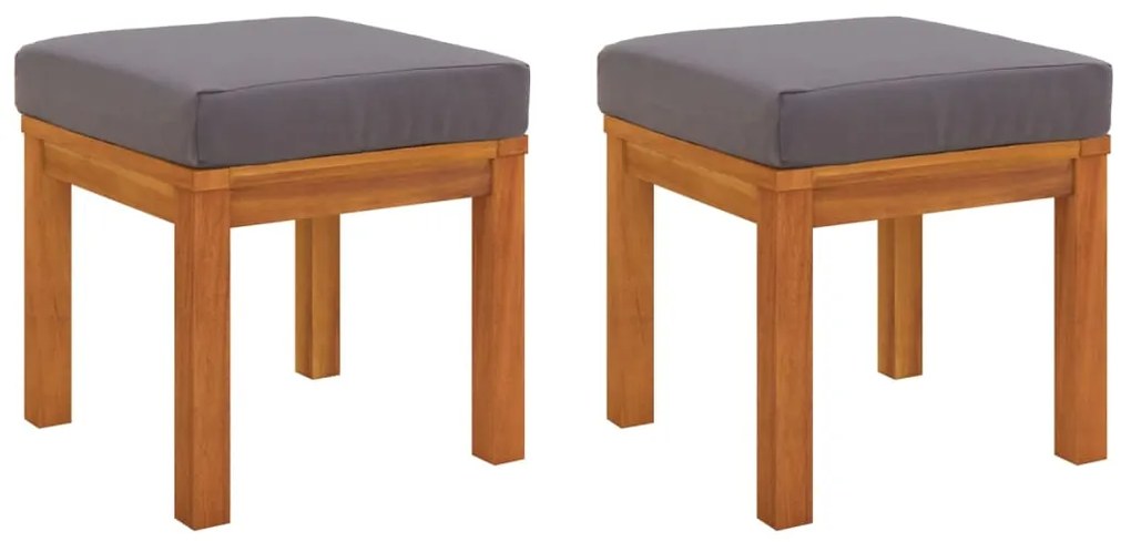 3 pcs conjunto de jantar p/ jardim c/ almofadões acácia maciça