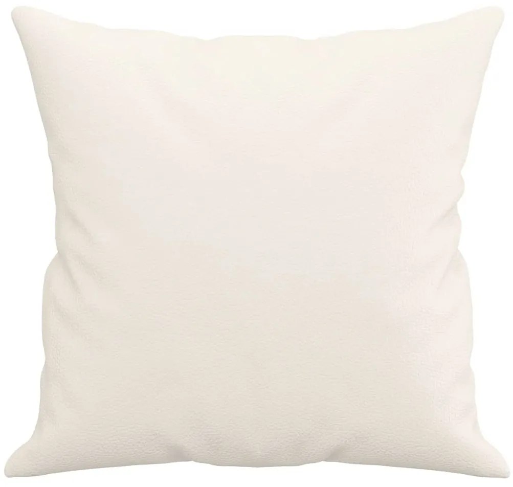 Almofadas decorativas 2 pcs 40x40 cm couro artificial cor creme