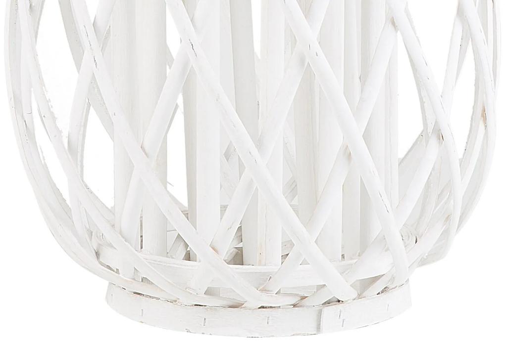 Lanterna decorativa branca 40 cm MAURITIUS Beliani