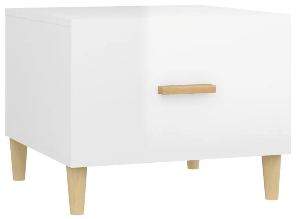 Mesa de centro 50x50x40cm derivados de madeira branco brilhante