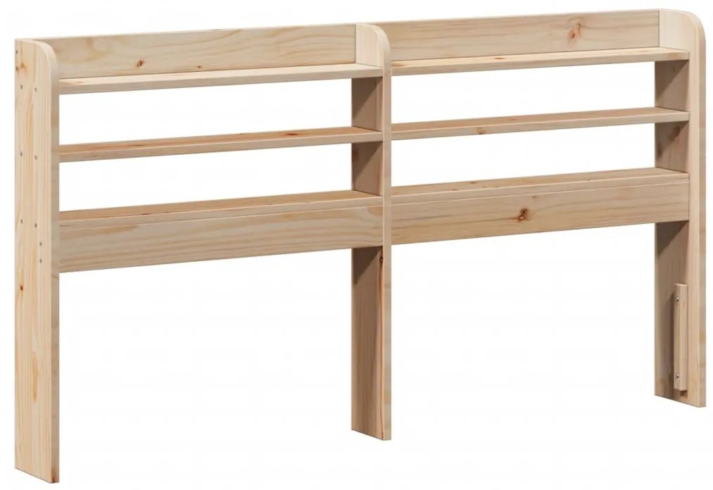 Estrutura cama c/ cabeceira 140x190 cm pinho maciço