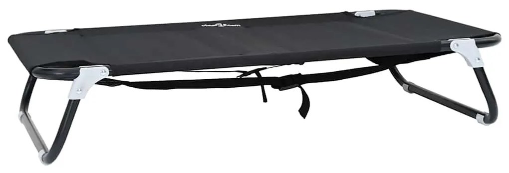 Cama Dobrável Preta ML Tecido Oxford e Aço