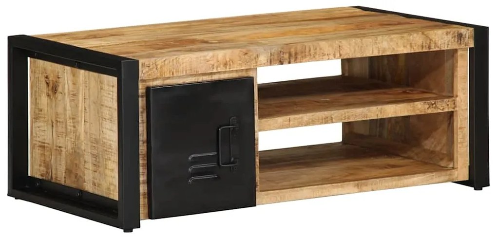 Mesa de centro 90x50x36 cm madeira de mangueira áspera maciça