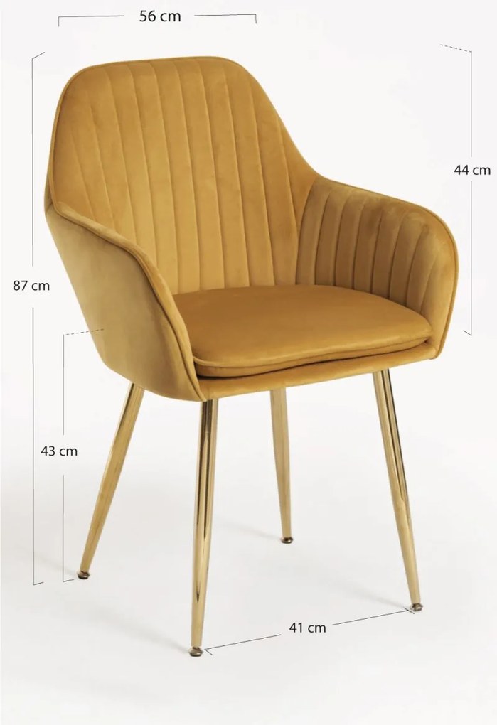 Cadeira Chic Golden - Mostarda