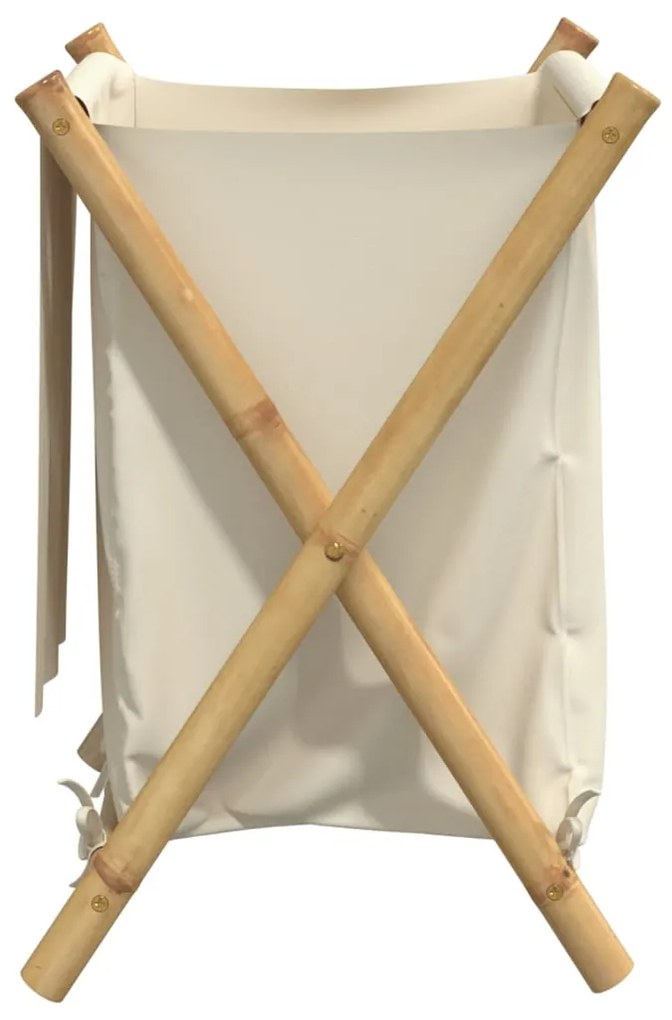 Cesto de roupa 45x55x63,5 cm bambu creme