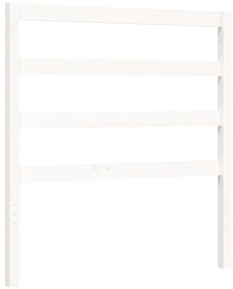 Cama sem colchão 90x200 cm madeira de pinho maciça branco