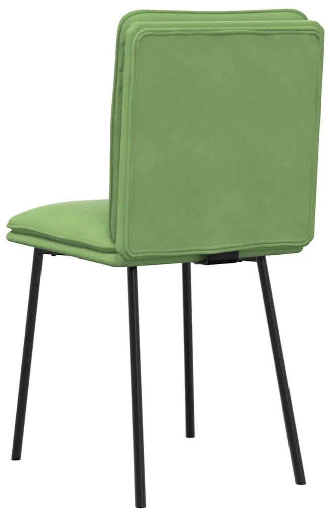 Cadeiras de jantar 6 pcs veludo verde-claro