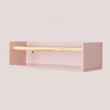 Estante De Parede Em Mdf E Madeira De Pinho Tom Kids Castanho Avelã - Sklum