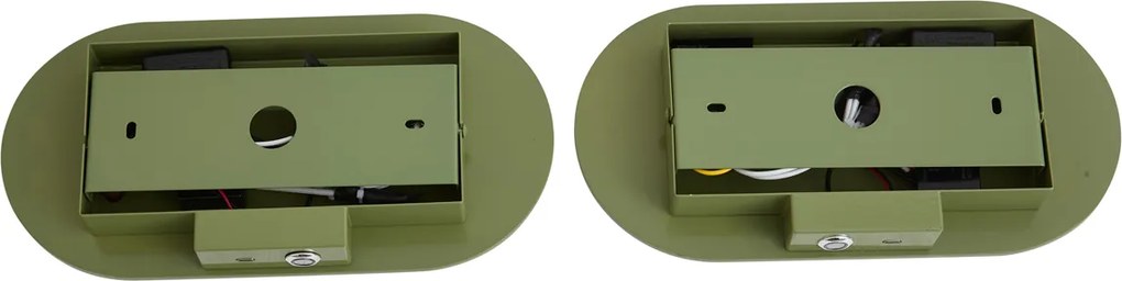 Conjunto de 2 Candeeiros de Parede Verdes Incl. LED Regulável em 3 Níveis e USB-C - Lila