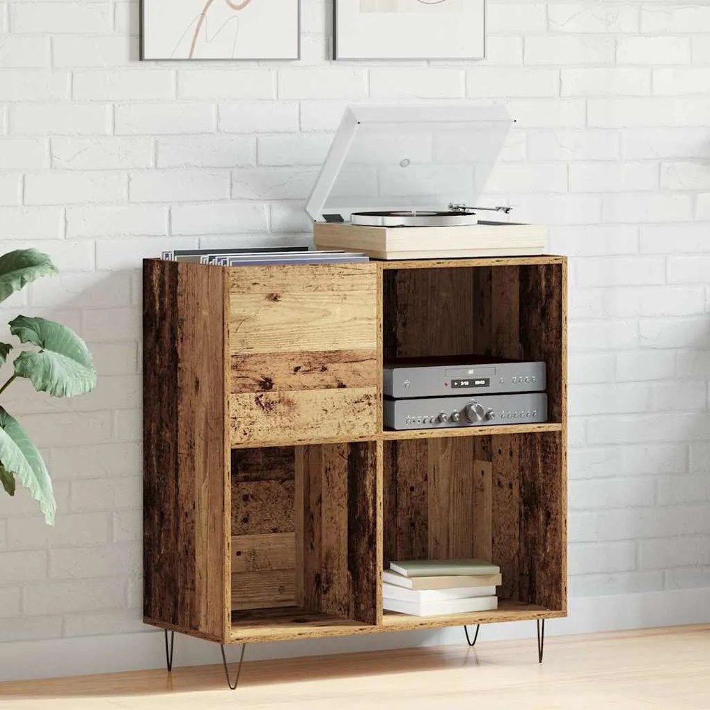 vidaXL Armário para discos de vinil carvalho artisiano 85 x 38 x 89 cm