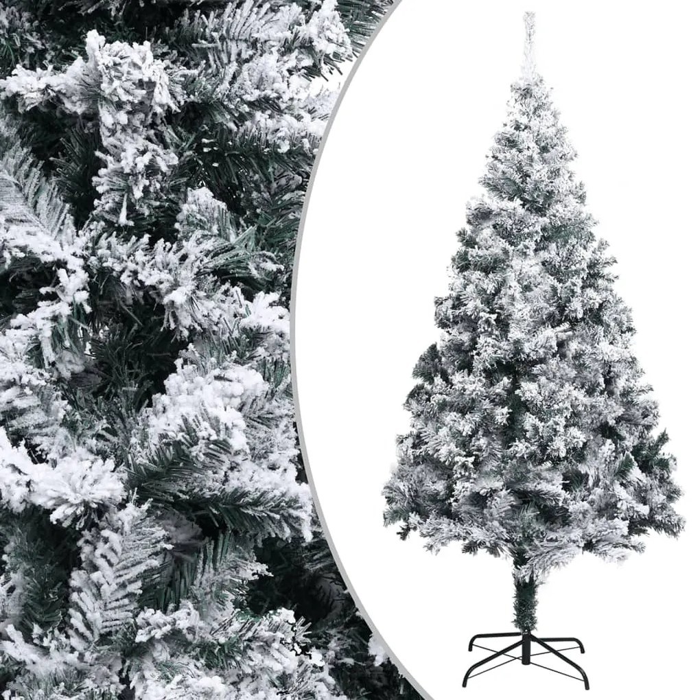 Árvore de Natal artificial com flocos de neve 400 cm PVC verde