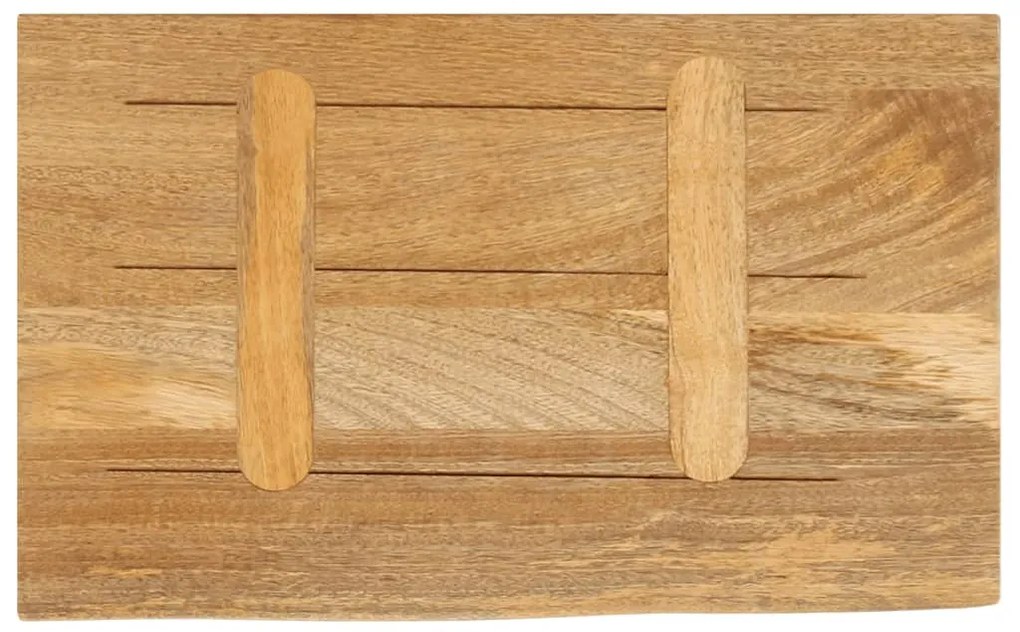 Tampo de mesa c/ borda viva 40x20x3,8 cm mangueira maciça