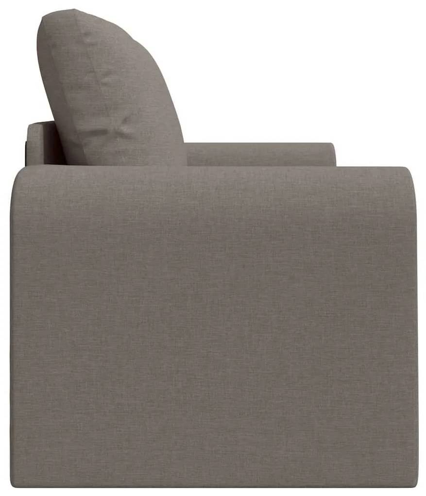 Sofá Cama de Chão 2-em-1 Taupe 148x71x83 cm Tecido