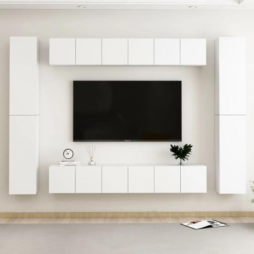 Móvel de TV de Parede Astrid de 10 Módulos - Branco - Design Moderno