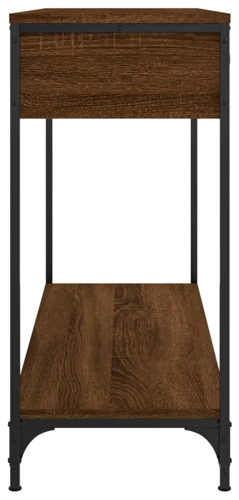 Mesa consola 100x34,5x75 cm derivados madeira carvalho castanho
