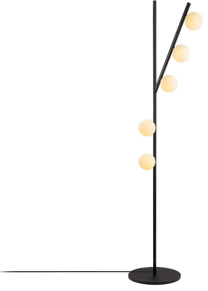 Candeeiro de Pé Domino – Preto e Creme – 31 x 52 x 167 cm