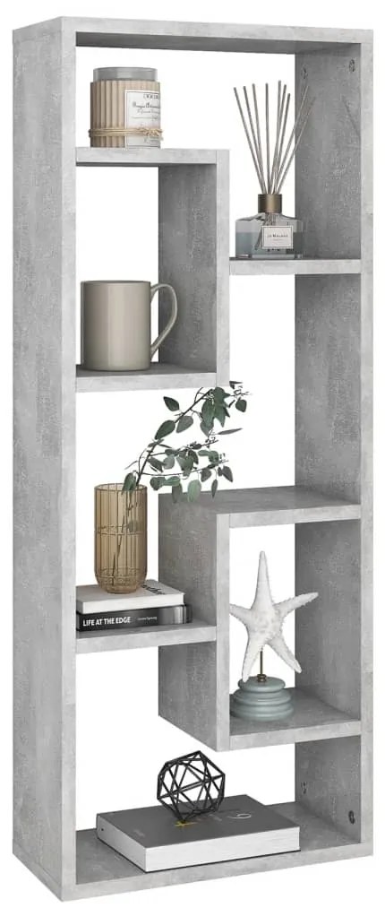 Estante de parede 36x16x90cm derivados madeira cinzento cimento