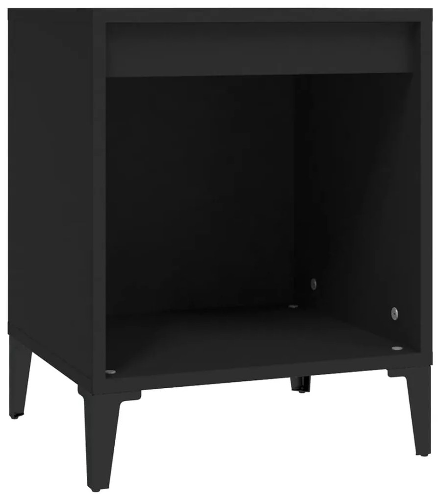 Mesas de cabeceira 2 pcs 40x35x50 cm preto